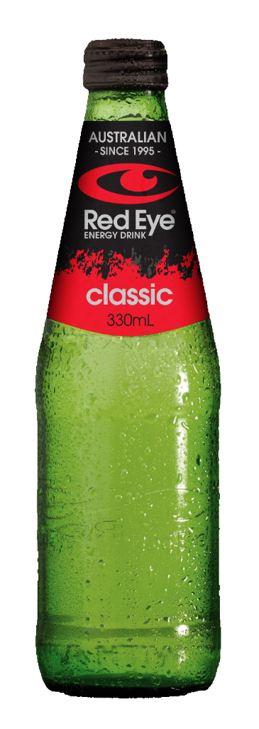 Red Eye Classic energy drink bottle