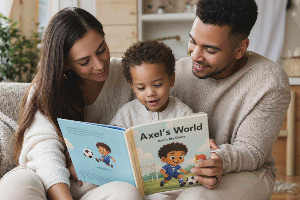 Child reading a storybook