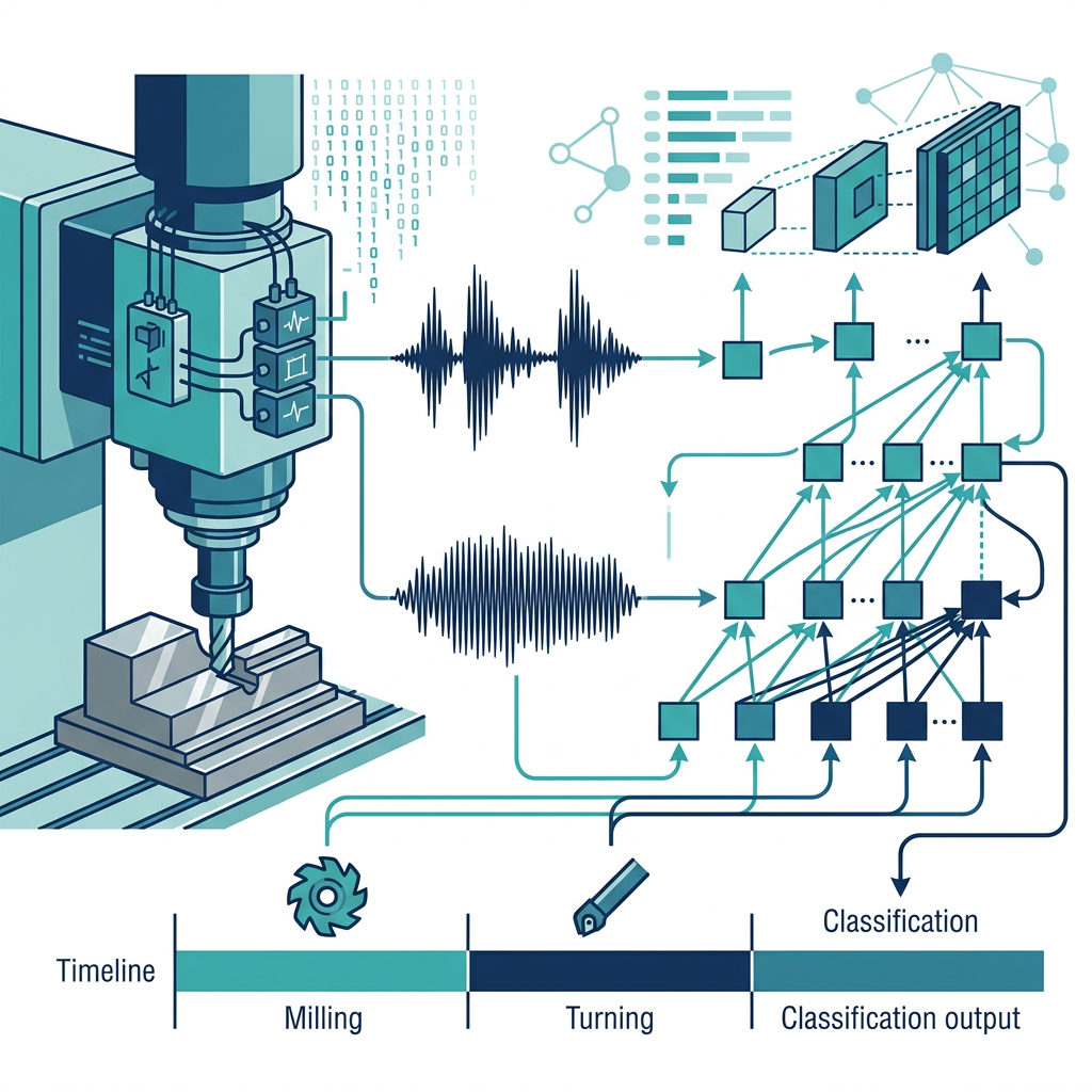 Condition Monitoring of CNC machines: machining process classification through Temporal Convolutional Networks