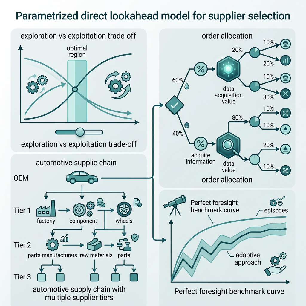 Balancing data acquisition benefits and ordering costs for predictive supplier selection and order allocation