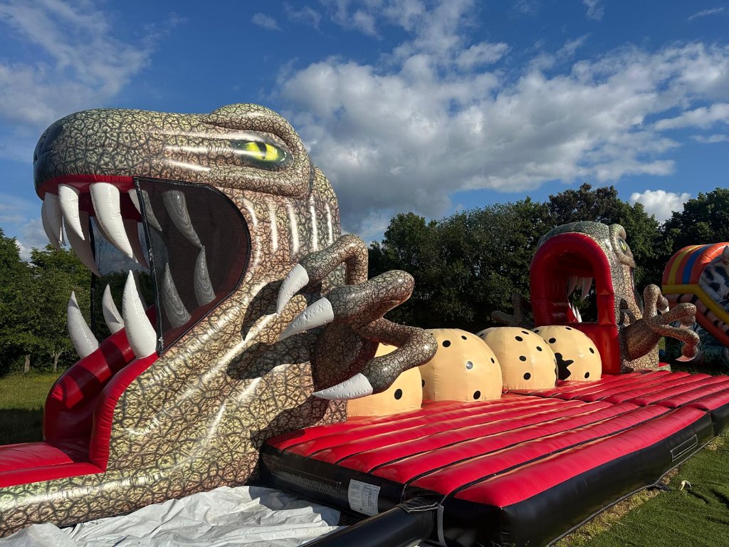 Happy Fun World – XXL Krokodil-Hüpfburg mit Sprungfläche