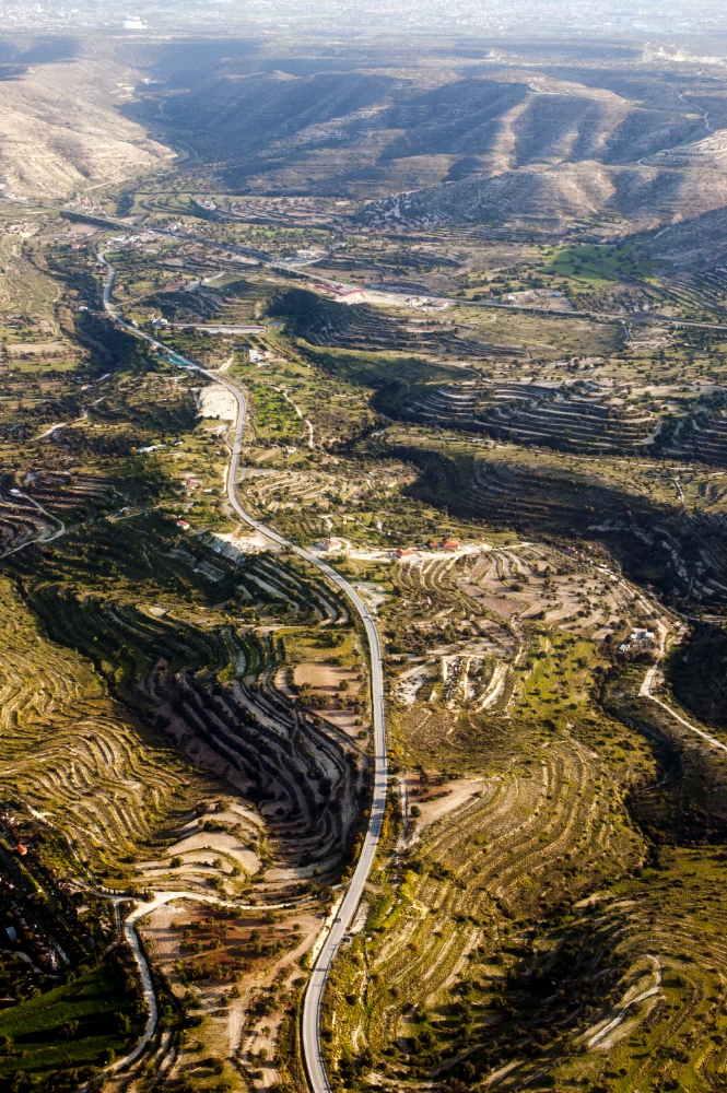 Vista aérea topográfica de Canarias