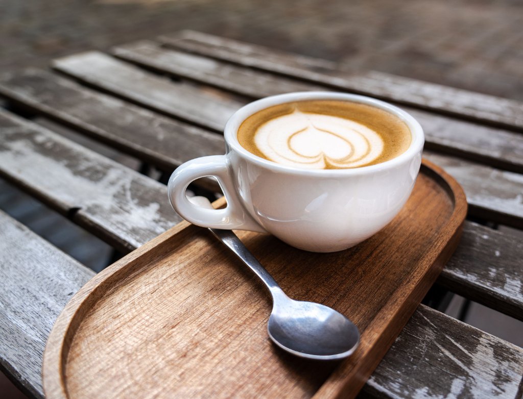Coffee cup with latte art