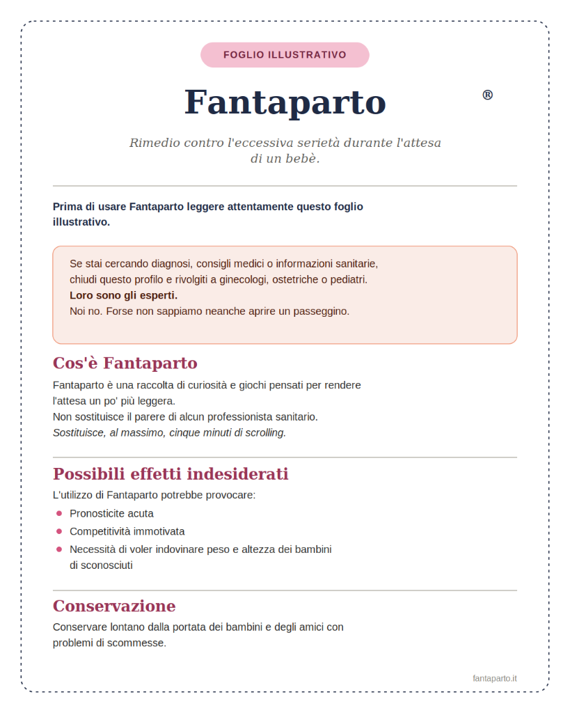 Foglio illustrativo di Fantaparto
