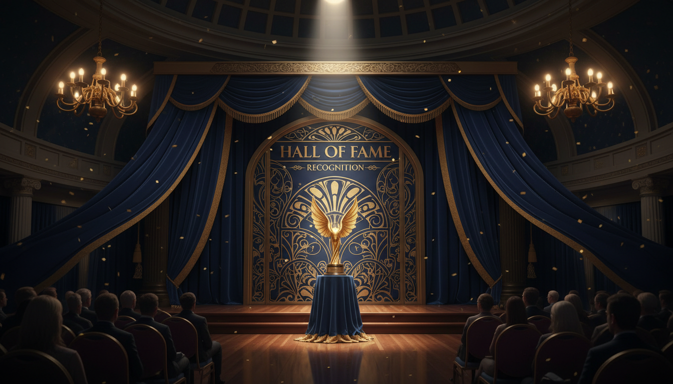 Prestigious award ceremony stage