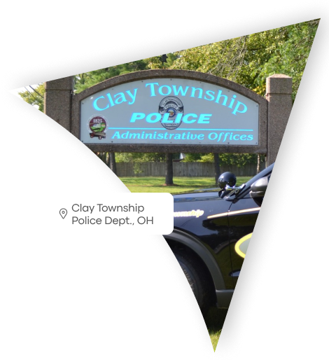 Clay Township Police Department sign