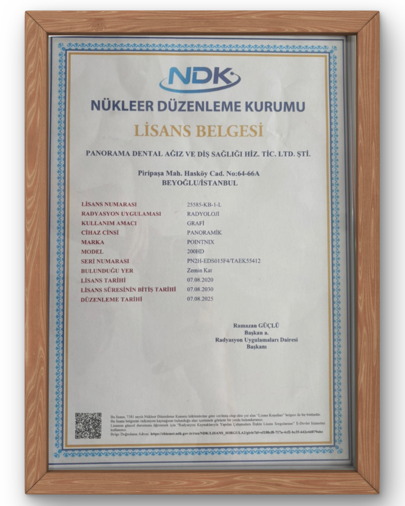 İstanbul Valiliği İl Sağlık Müdürlüğü Ruhsatnamesi