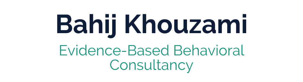 Bahij Khouzami — Evidence-Based Behavioral Consultancy