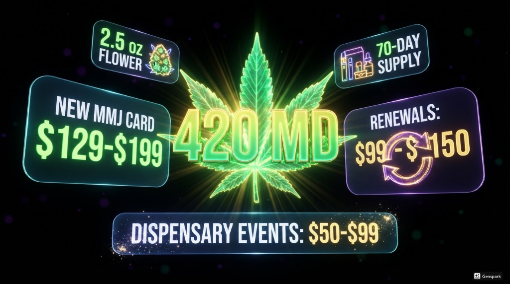 Florida MMJ Card Limits & Pricing Infographic