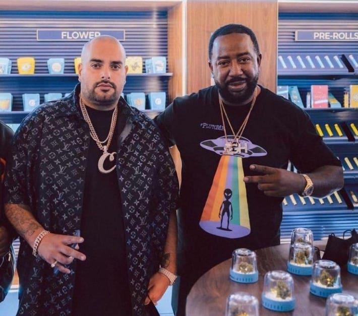 Inside a Cookies retail location with premium flower and pre-roll displays
