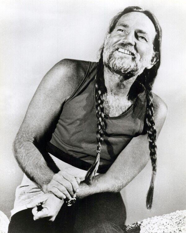Willie Nelson — black and white portrait