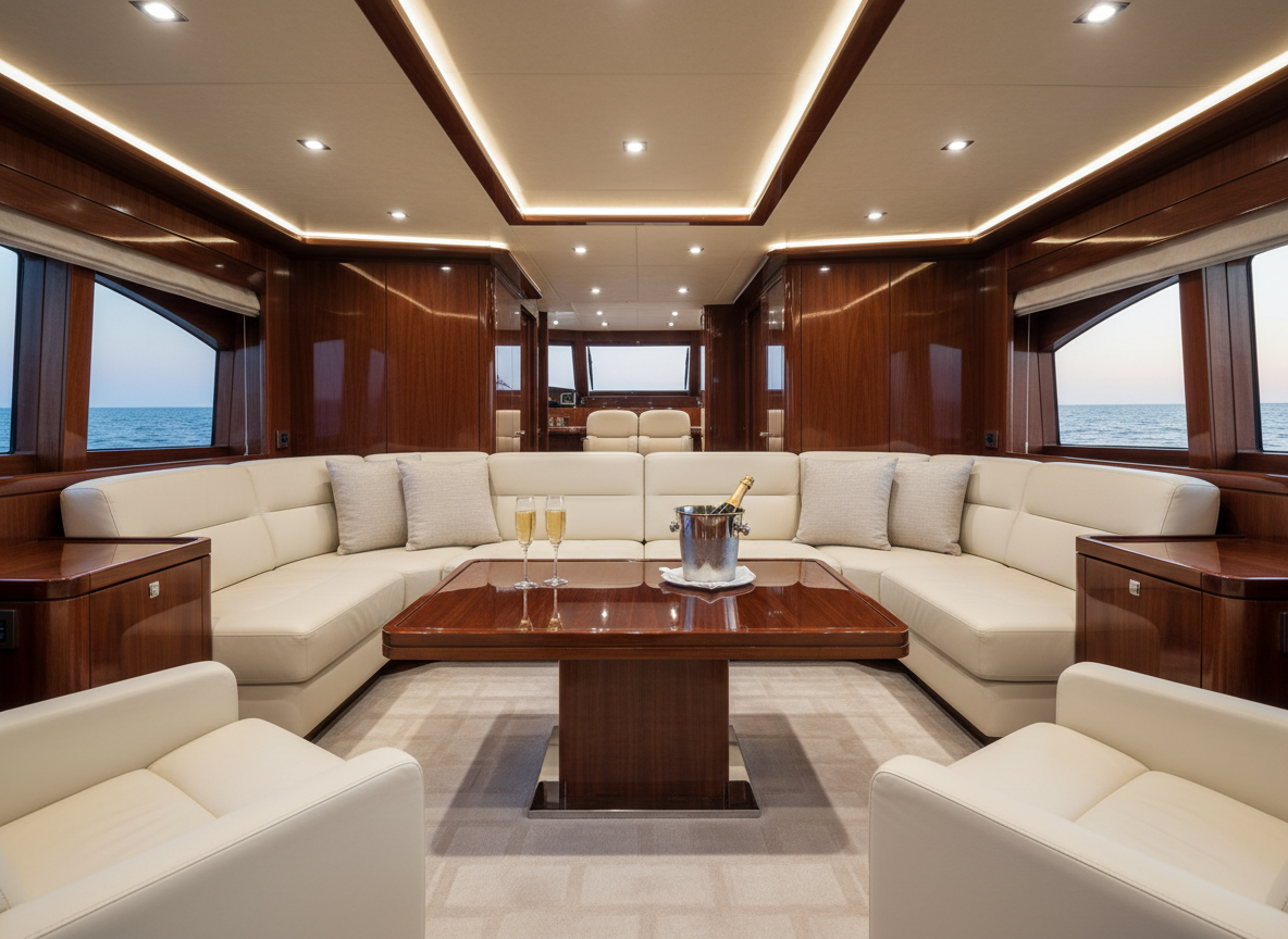 Luxury yacht interior