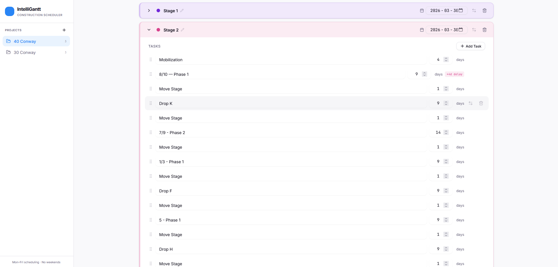 IntelliGantt  template preview