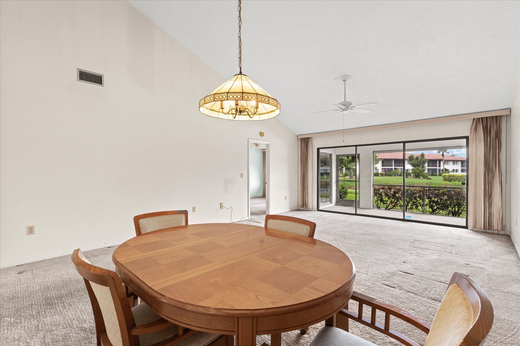 Current living and dining area
