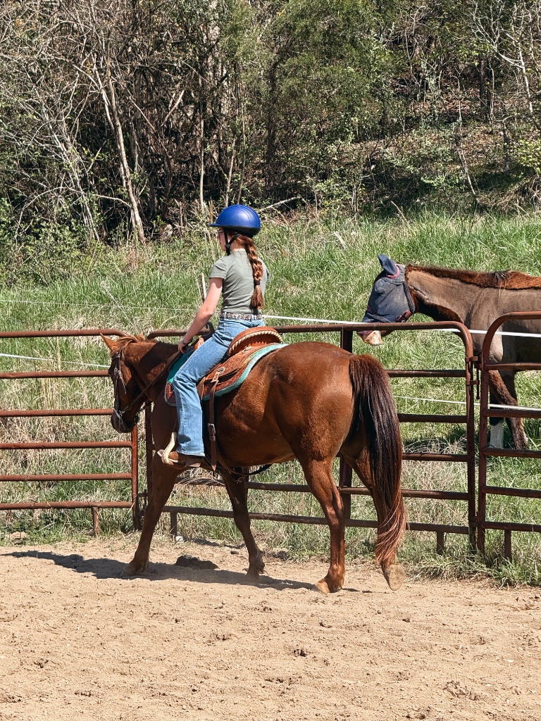 AFTER: Baby — healthy, thriving, being ridden