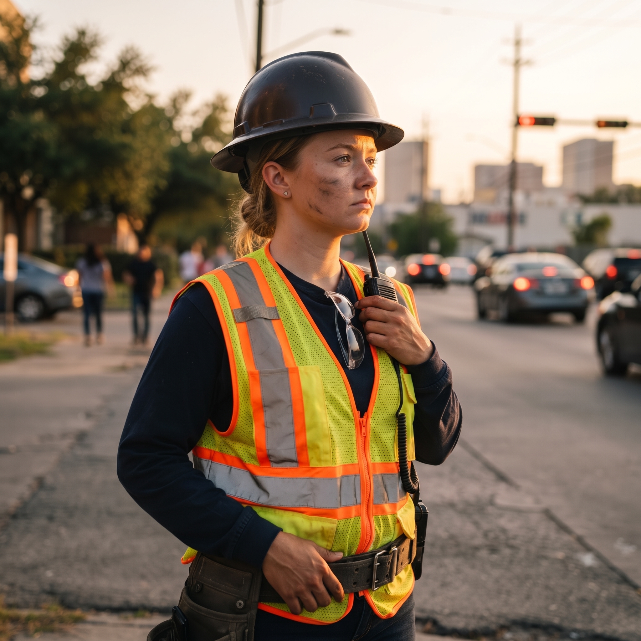 Traffic control professional at work