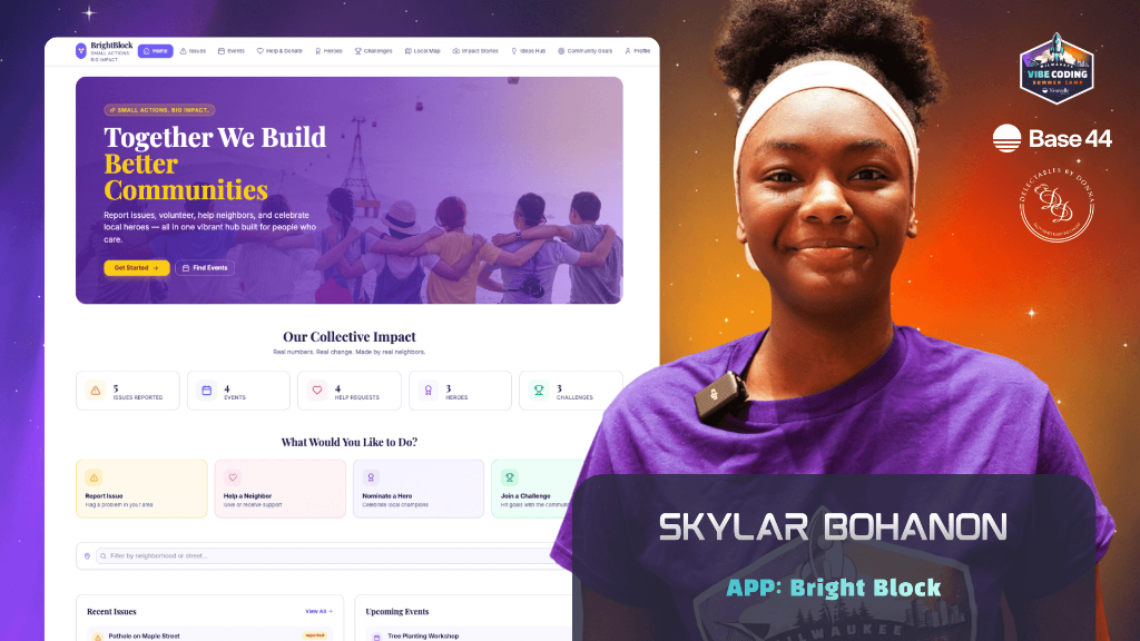 Skylar's app called Bright Block