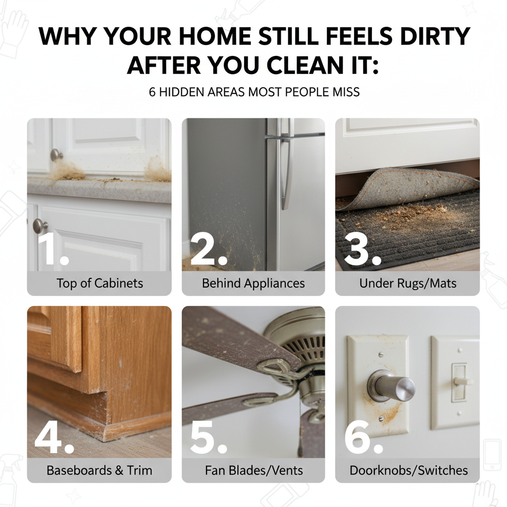 Why Your Home Still Feels Dirty After You Clean It: 6 Hidden Areas Most People Miss