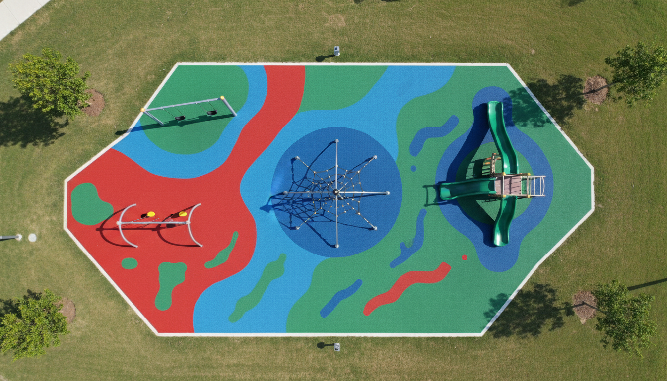Professional playground rubber safety surfacing installation in Rhode Island