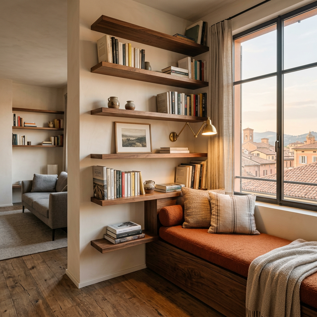 Mensole e angolo lettura