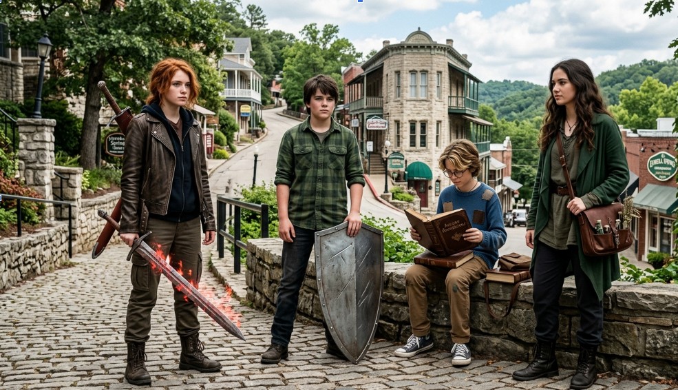 Four adventurers in Eureka Springs