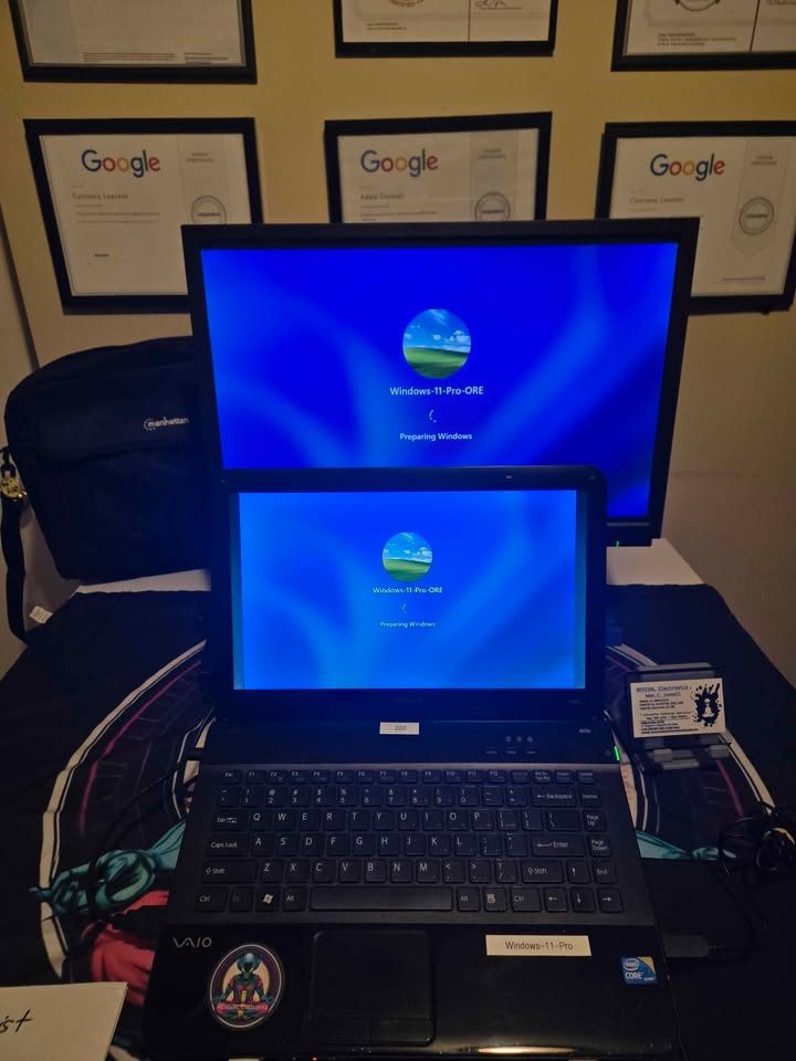 Sony VAIO Laptop Factory Refreshed Dual Monitor Business Setup with Windows 11 Pro