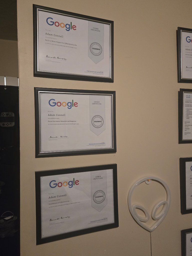 2nd Credentials Wall — Google Cybersecurity certificates