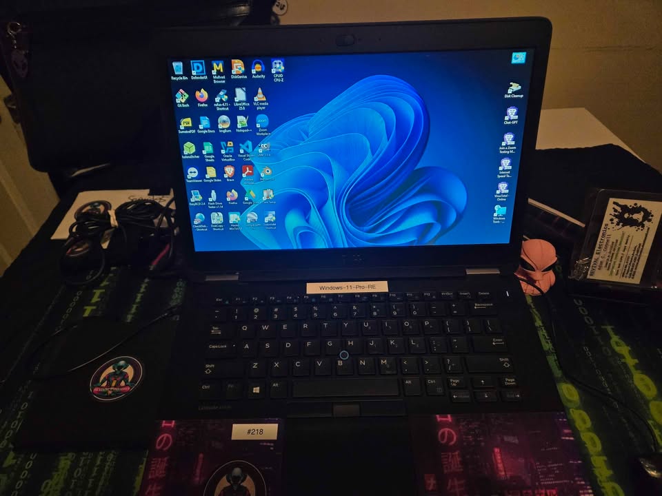 Custom Skin Dell Latitude Laptop Bundle with Dual Monitor for Business Factory Refreshed with Windows 11 Pro