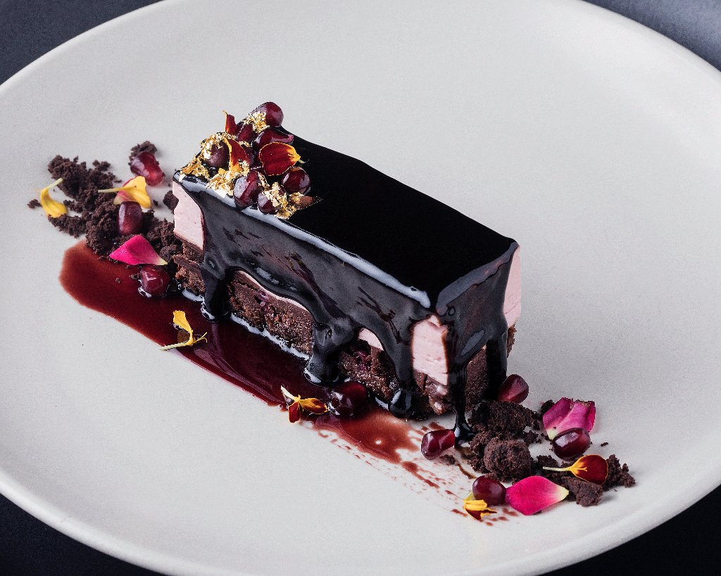 Close-up of a beautifully composed culinary detail from a Love Catering event