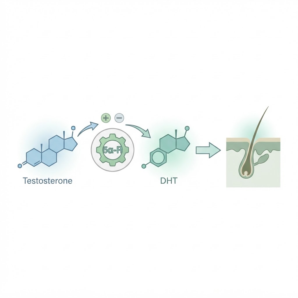 How testosterone is converted to DHT