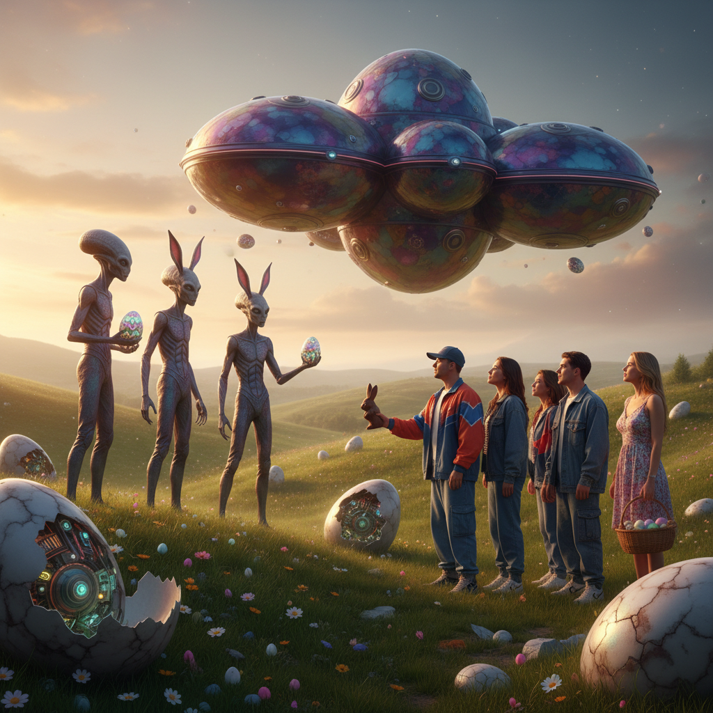 Easter Aliens&nbsp;(Easter 2005) - The aliens arrive, a conversation ensues and they…