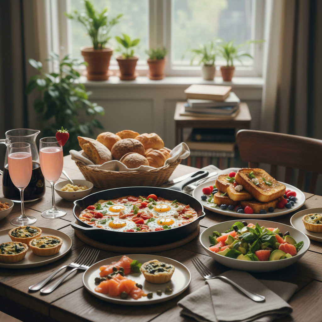 Sunday brunch was a departure from the traditional bacon and eggs this week…