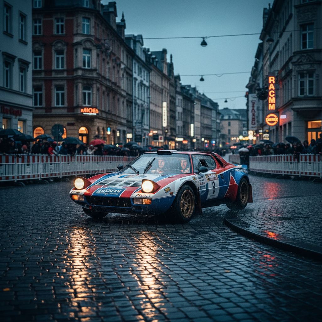 Michael Stoschek and Dieter Hawranke on the city street circuit in Zwickau…