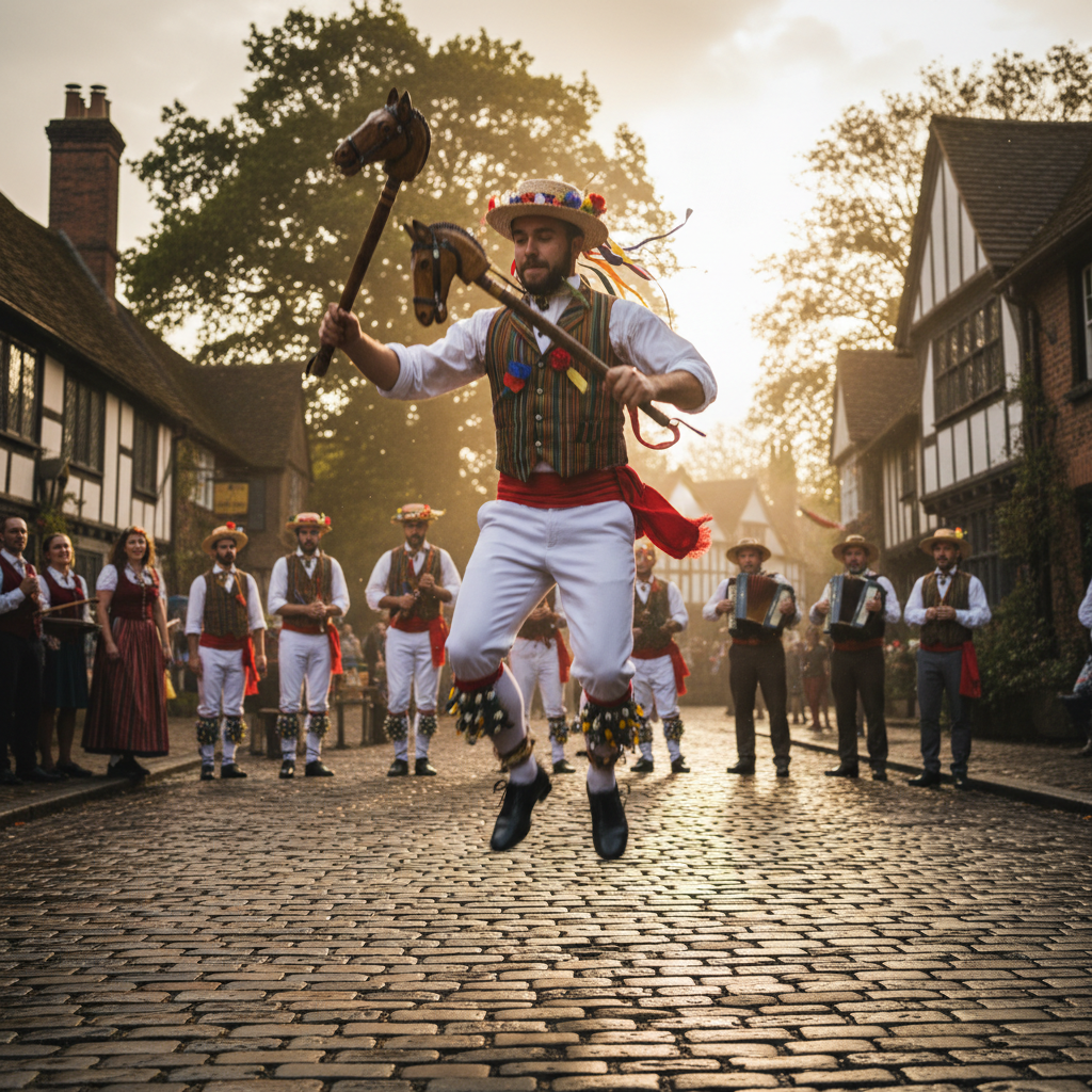 This is a Morris Jig I used to dance - Jockey to the Fair. This isn’t me btw :)