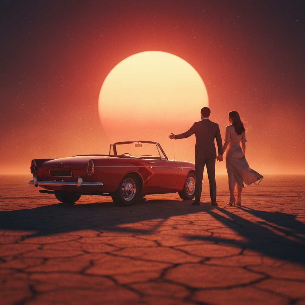 YouTube video care of the red Sunbeam Tiger behind us!