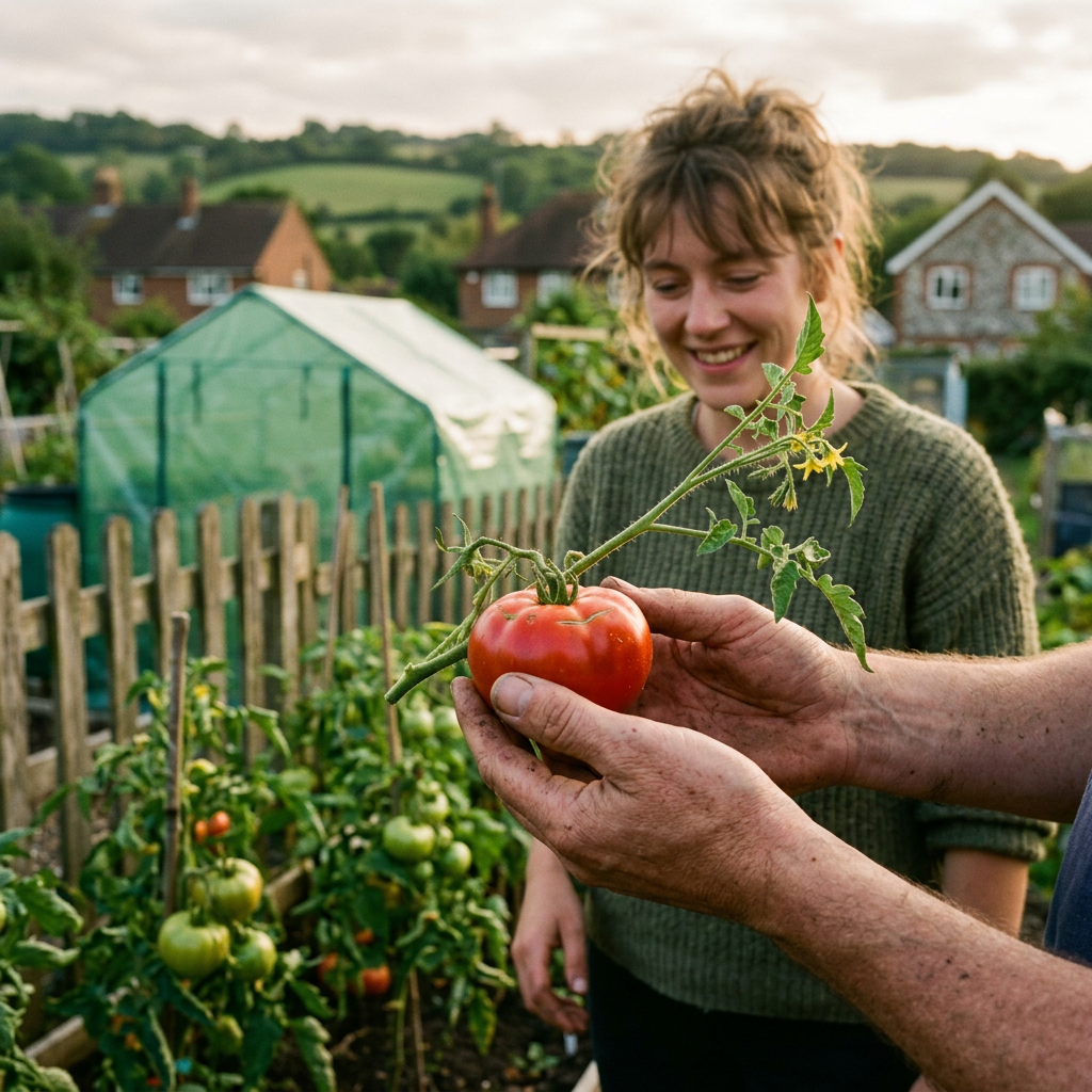 First home grown tomato! We’ll be self sufficient soon😂 (at High Wycombe,…