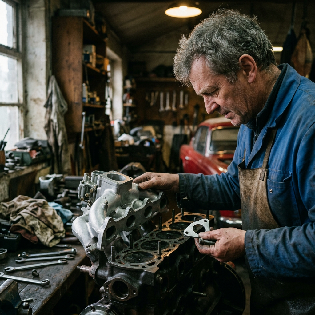 The missing piece when fitting a carburettor manifold to an injection head on a…