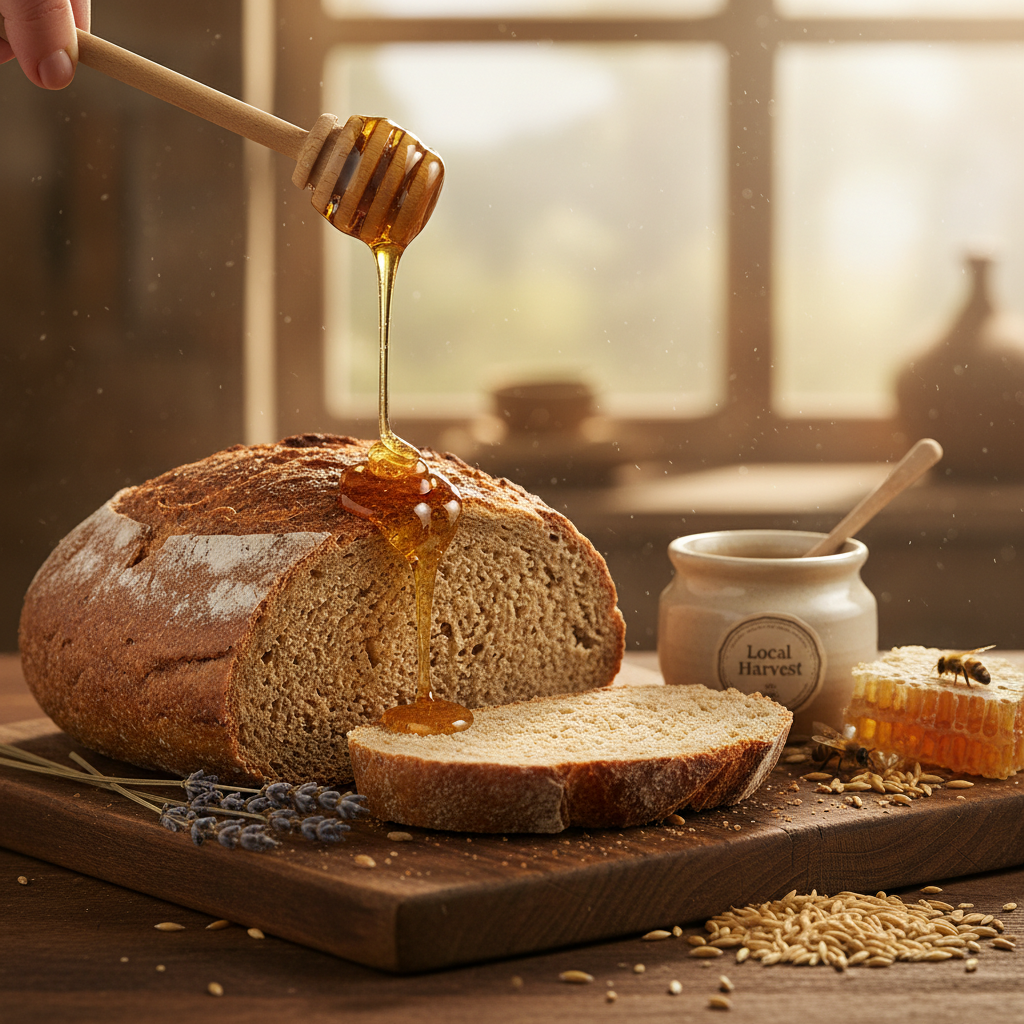 Spelt with local honey to sweeten it.…