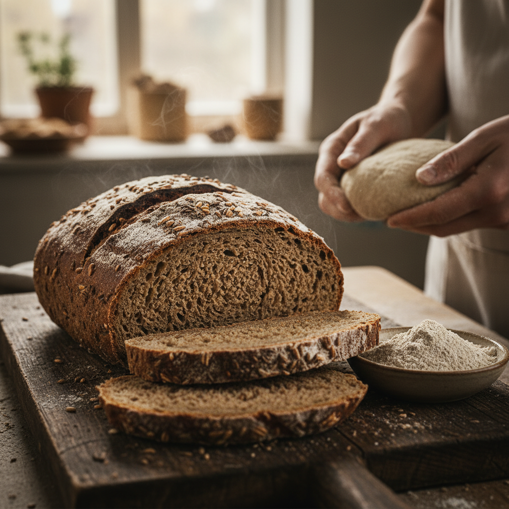 I think I’m fixated on Swedish rye bread. This test bake using our rye…