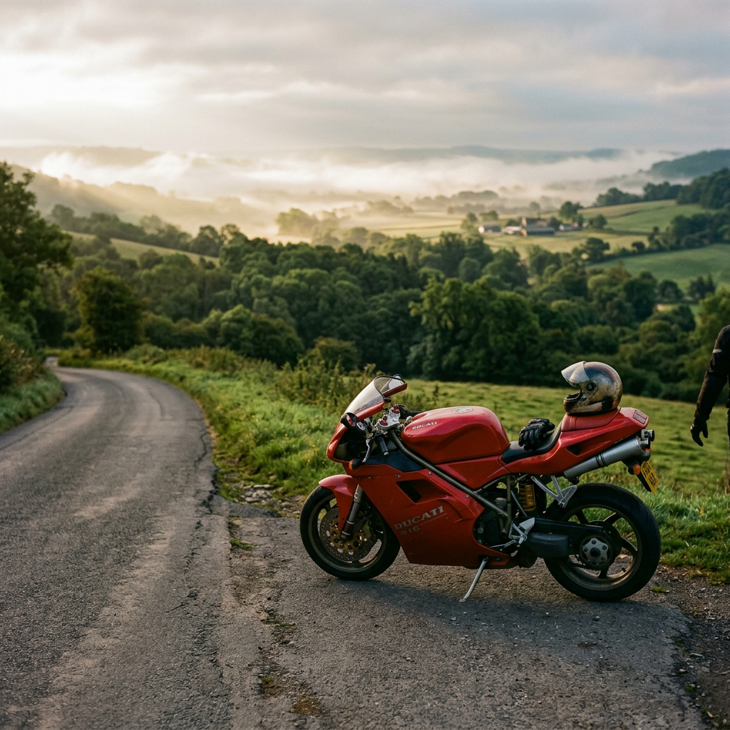 My favourite photo of the 916, did the Bledlow Ridge run and back this morning,…