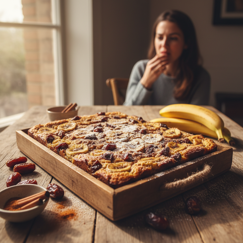 A banana, date an cinnamon tray bake this weekend, trying to avoid the bake…