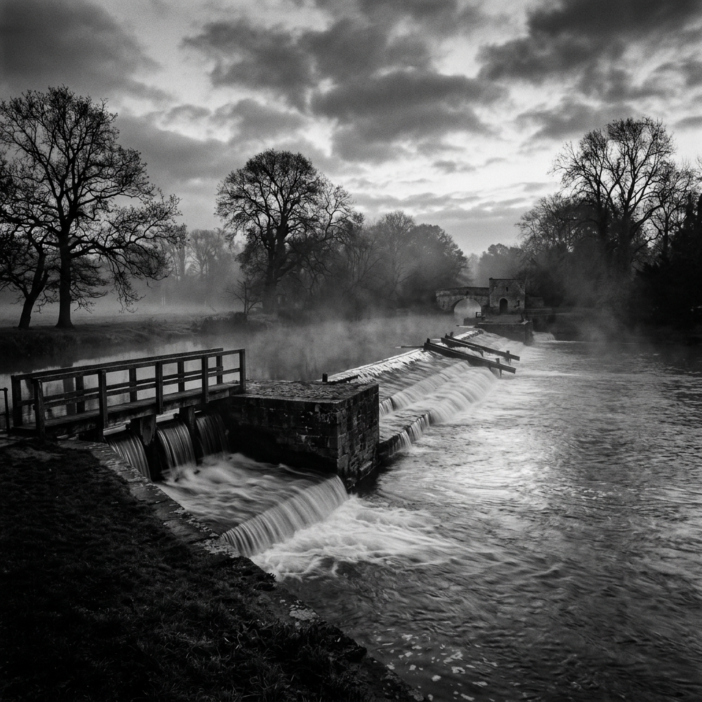 Cookham Weir. The first in a series of black and white 30 second video clips.