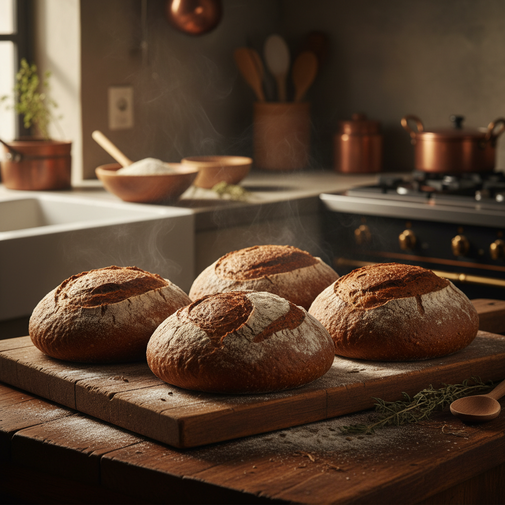 Swedish Kavring inspired dark rye loaves, special order of four to bake…