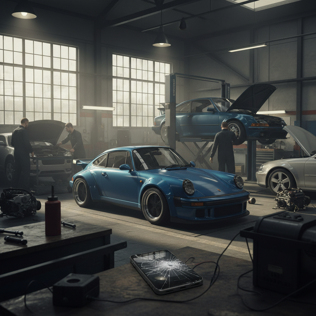 Short video of the car at the dealers fav MOT centre, before the phone crashed…