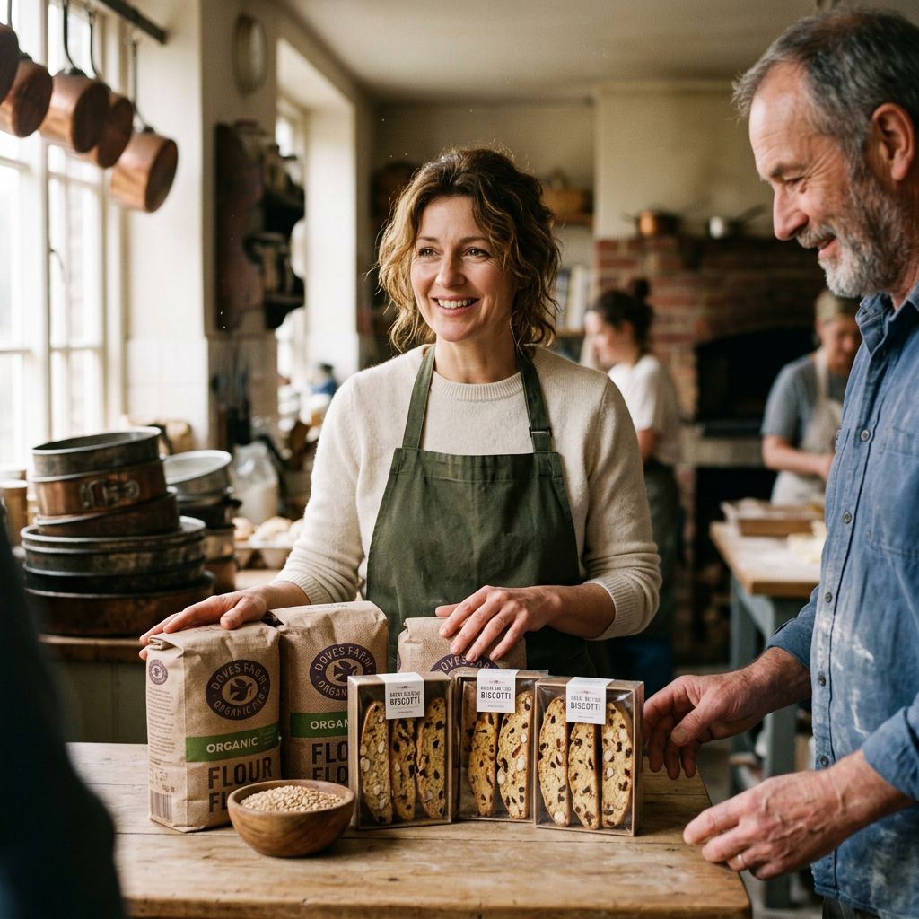 Welcome to a bunch of new suppliers this week, @dovesfarm @greatbritishbiscotti…