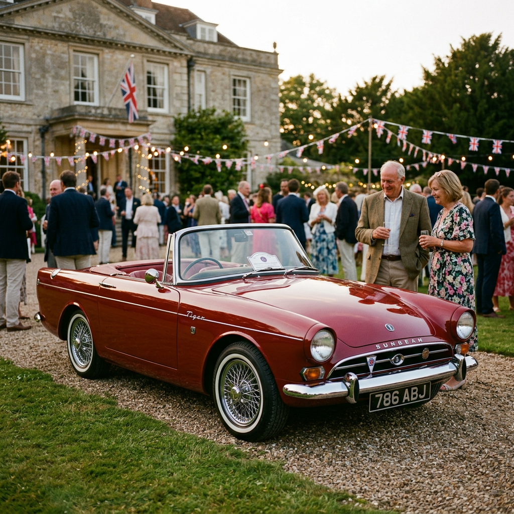 Club members lovely Sunbeam Tiger. #platinumjubilee  (at High Wycombe,…