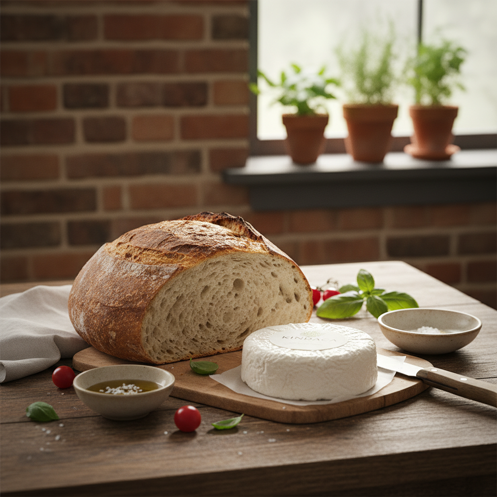 Lunch today with @kindaco dairy free cheese and our own country loaf. #bread…