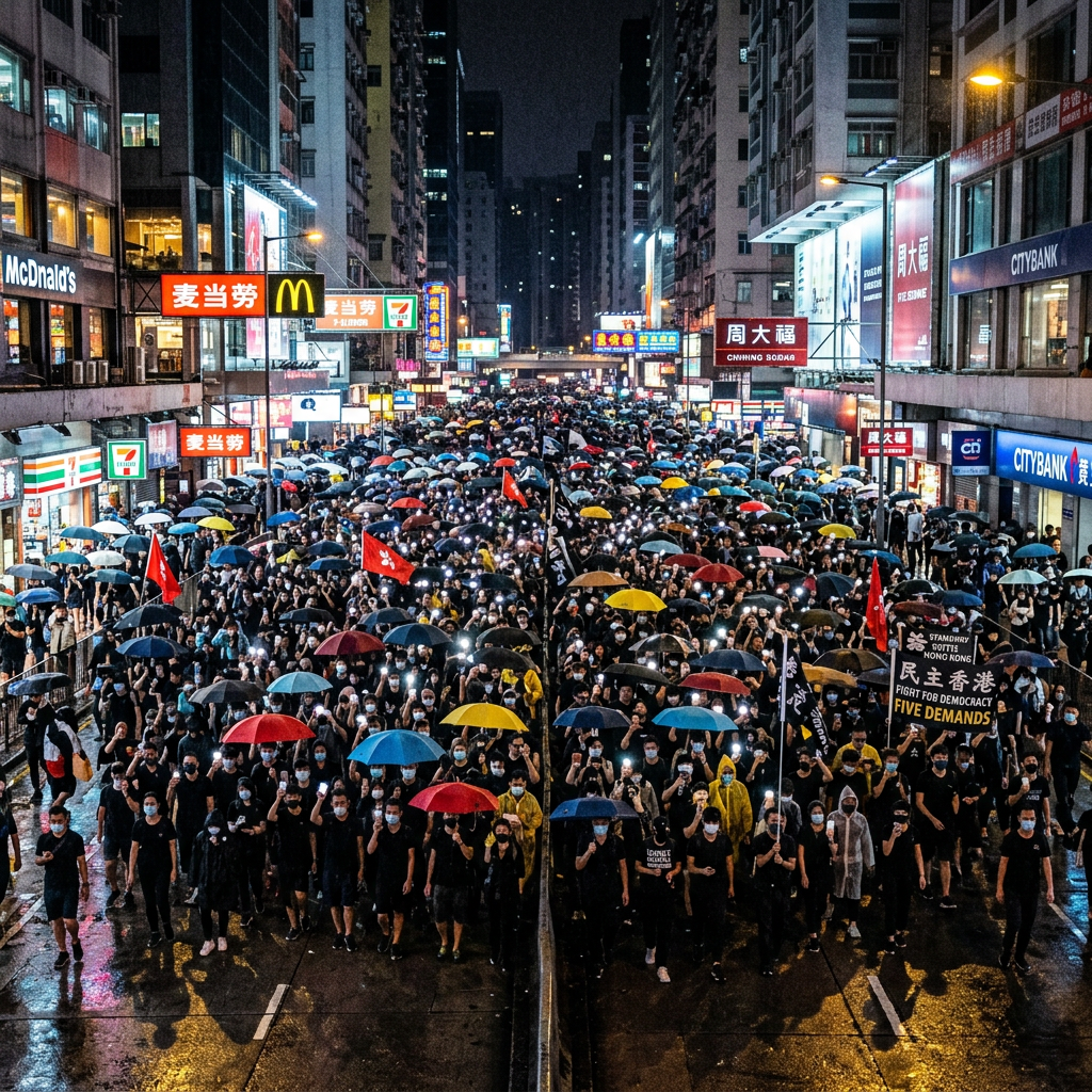 A Sea of Umbrellas and the Echo of Freedom