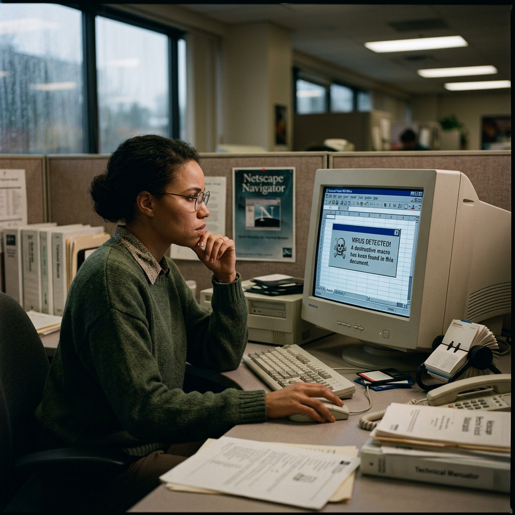 In the late 90’s when we started to see a large rise in MS Office macro viruses…