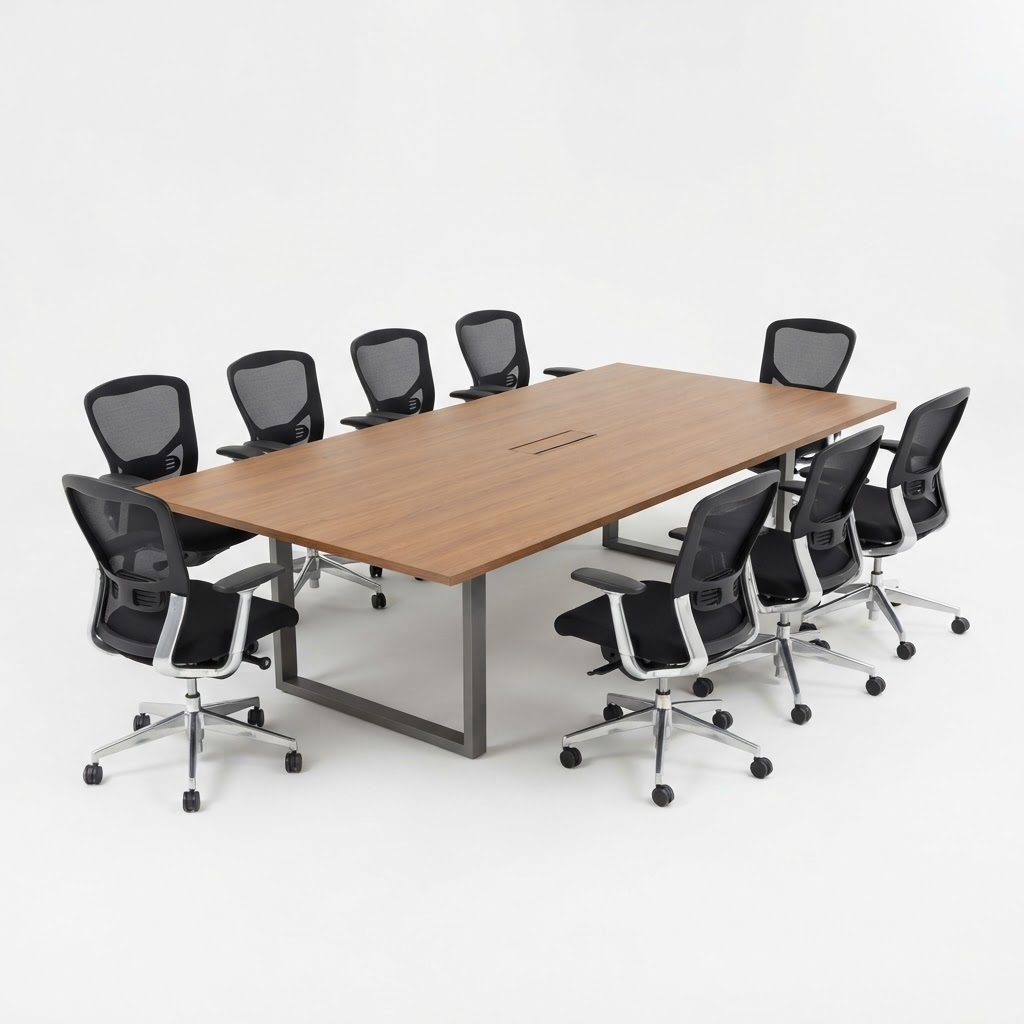 Large Rectangular Conference Meeting Table